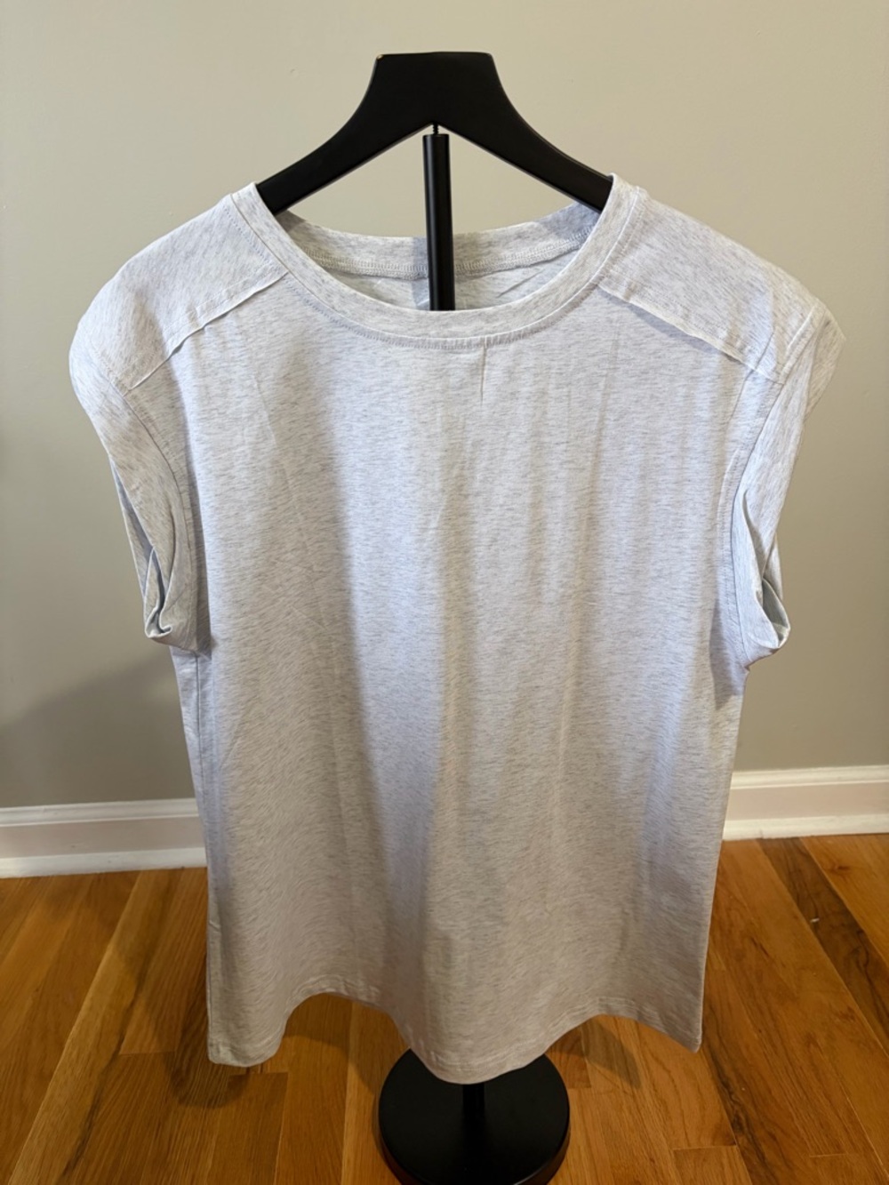 Light Gray Sleeveless Crewneck Women’s Top